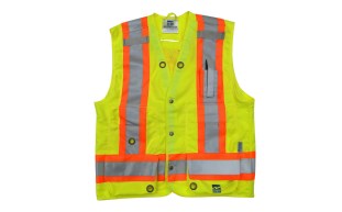 Viking 6135G 5-Point tear-away vest lime L/XL | Bunzl Safety